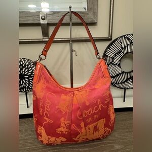 Coach horse and carriage hobo bag